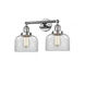 Franklin Restoration Large Bell LED 19 inch Polished Chrome Bath Vanity Light Wall Light in Clear Glass, Franklin Restoration