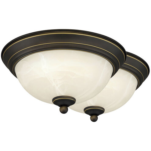 Stevens LED 11 inch Vintage Bronze Flush Mount Ceiling Light