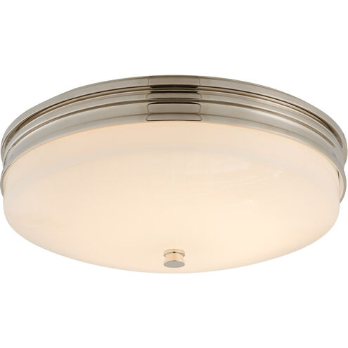 Chapman & Myers Launceton LED 12.75 inch Polished Nickel Flush Mount Ceiling Light, Small