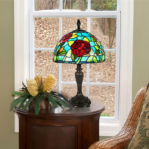 Saros Rose 20 inch 60.00 watt Dark Coffee Table Lamp Portable Light