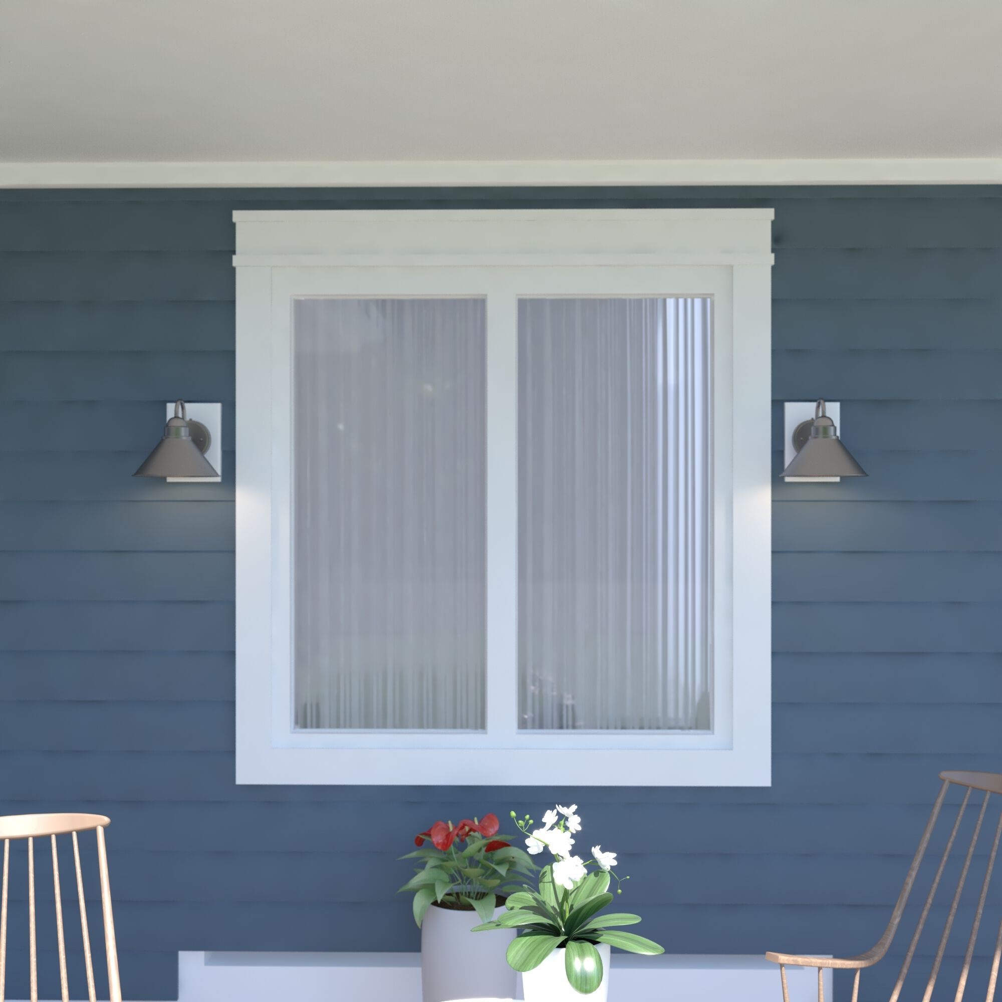 Outland LED 9 inch Brushed Pewter Outdoor Wall