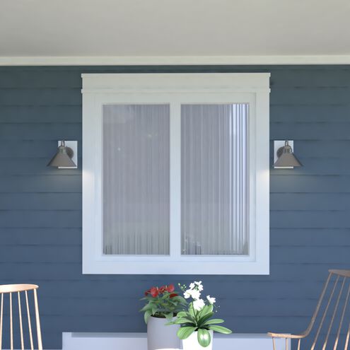 Outland LED 9 inch Brushed Pewter Outdoor Wall