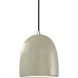 Radiance Collection 1 Light 9 inch Polished Chrome and Celadon Green Crackle and Black Pendant Ceiling Light