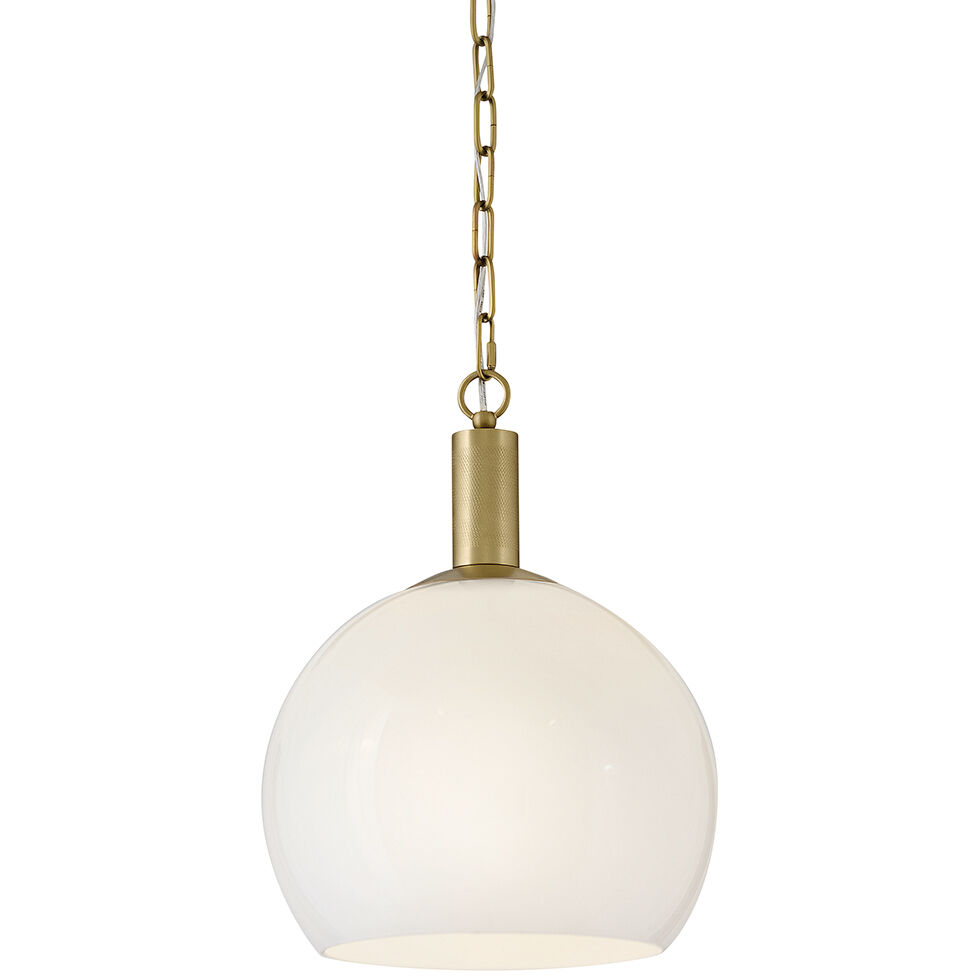 Rivi 1 Light 13 inch Lacquered Brass Pendant Ceiling Light