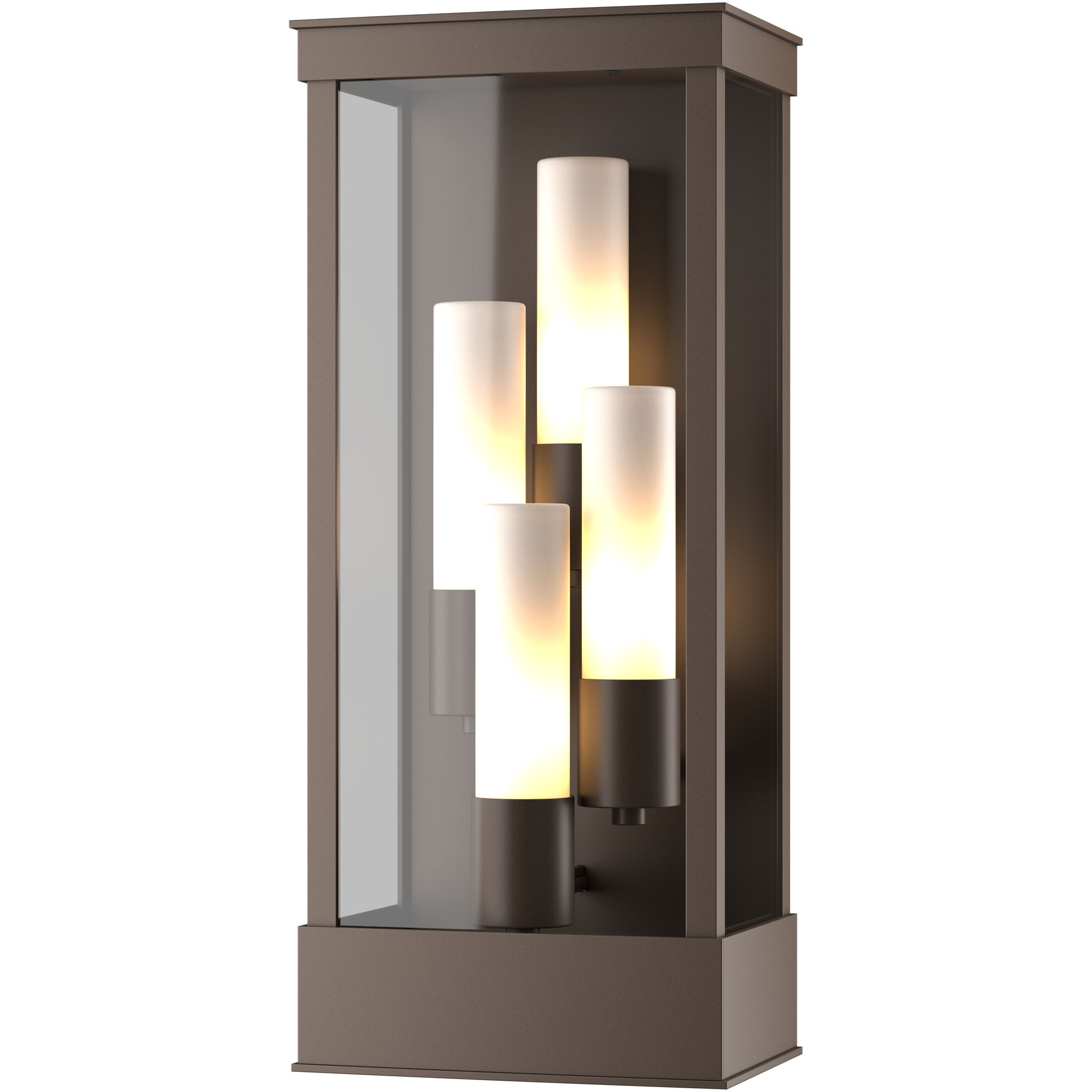 Portico 4 Light 23 inch Coastal Bronze Outdoor Sconce in Opal, Large