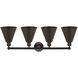 Ballston Cone 4 Light 35 inch Oil Rubbed Bronze Bath Vanity Light Wall Light