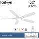 Kelvyn 52 inch Flat White Indoor Ceiling Fan