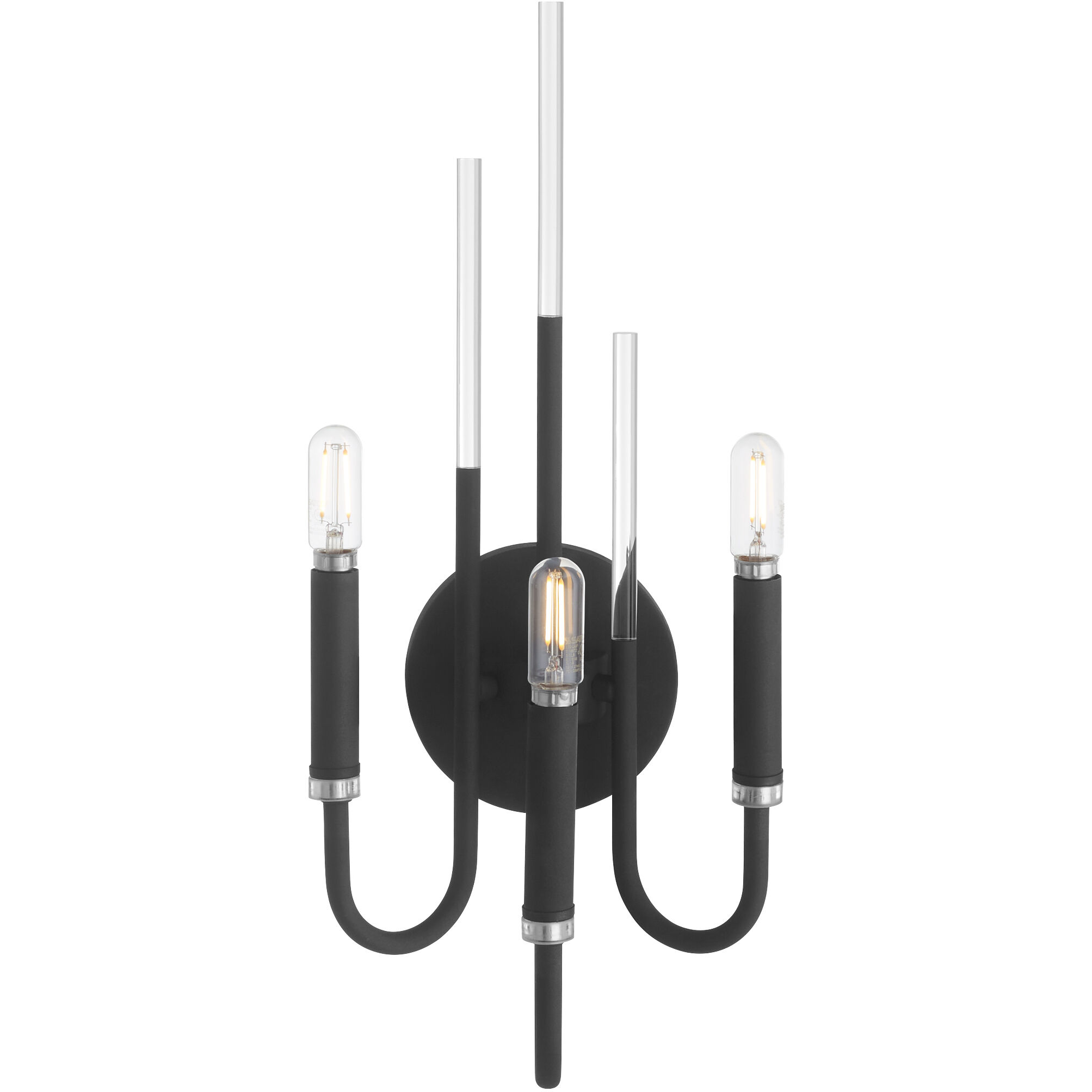 Summit 3 Light 8.5 inch Textured Black Wall Mount Wall Light