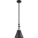 Franklin Restoration Appalachian 1 Light 8 inch Black Antique Brass Mini Pendant Ceiling Light in Incandescent, Franklin Restoration