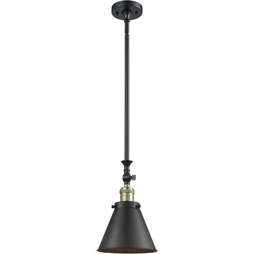 Franklin Restoration Appalachian 1 Light 8 inch Black Antique Brass Mini Pendant Ceiling Light in Incandescent, Franklin Restoration