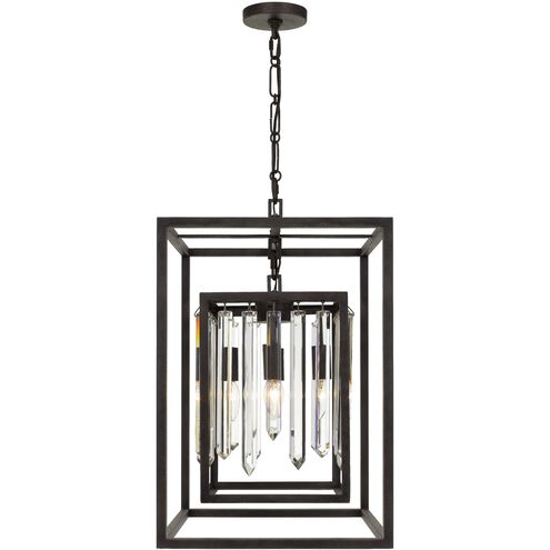 Hollis 4 Light 15 inch Forged Bronze Mini Chandelier Ceiling Light