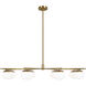 ED Ellen DeGeneres Lune 8 Light 49 inch Burnished Brass Chandelier Ceiling Light