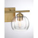 Glint 2 Light 15.5 inch Legacy Brass Vanity Light Wall Light