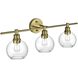 Collier 3 Light 28 inch Satin Gold Bath Sconce Wall Light