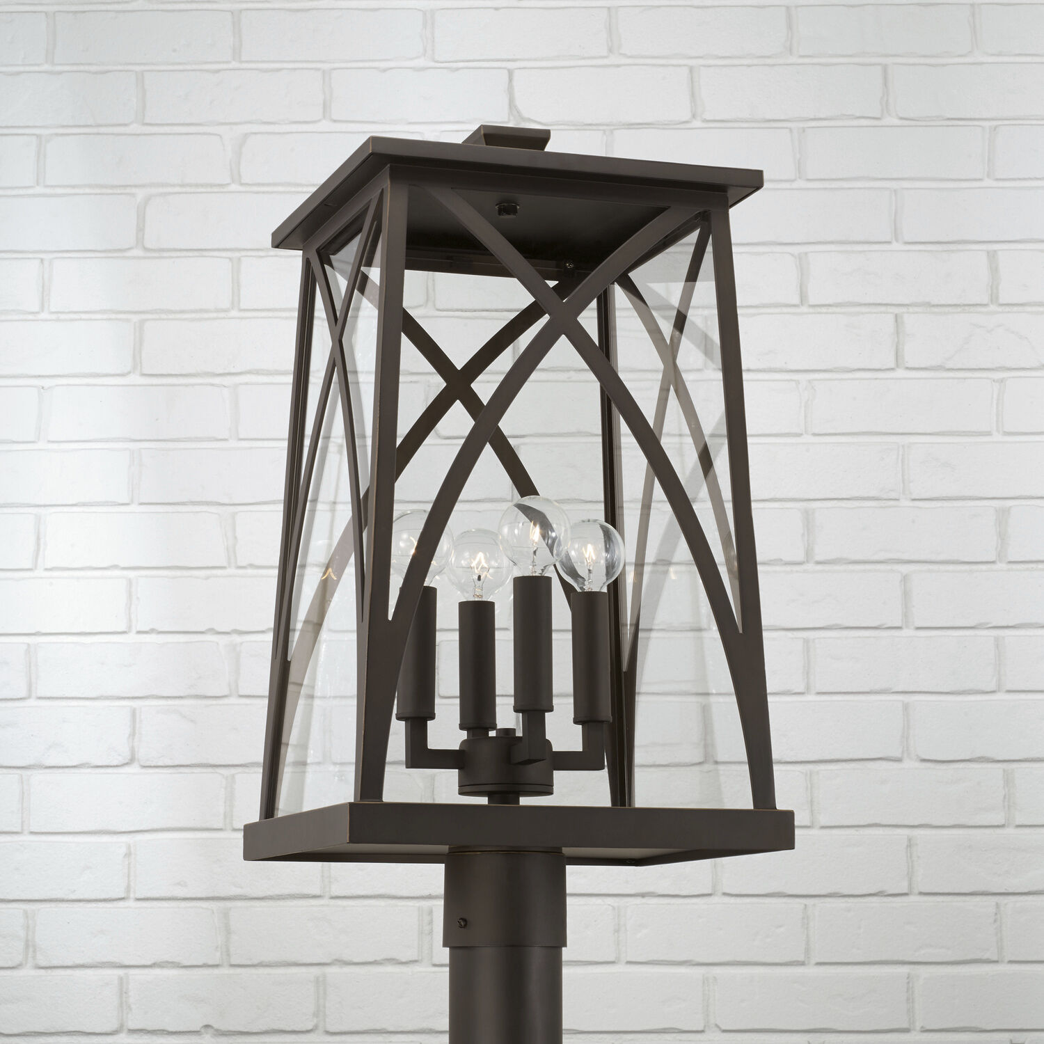 Marshall 4 Light 22 inch Oiled Bronze Outdoor Post Lantern