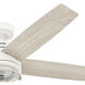 Margo 52 inch Textured White with Light Oak/Fresh White Blades Ceiling Fan