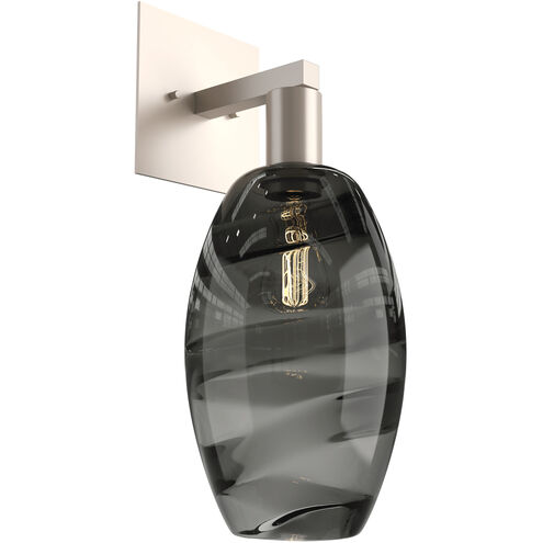 Ellisse 1 Light 6.5 inch Beige Silver Indoor Sconce Wall Light in Metallic Beige Silver, Ellisse Smoke