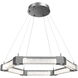 Axis LED 34.6 inch Classic Silver Ring Chandelier Ceiling Light