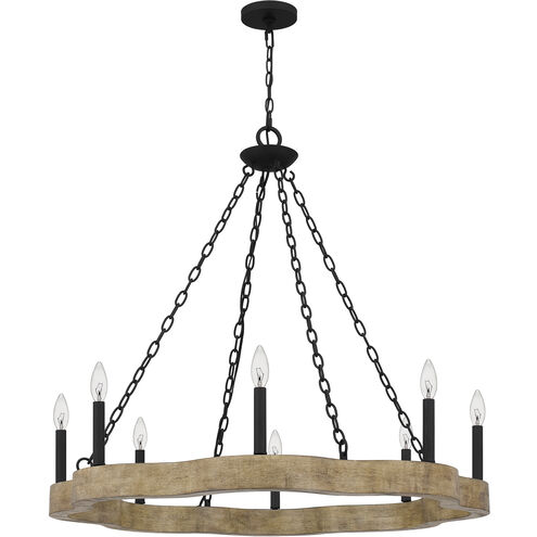 Croix 8 Light 36 inch Matte Black Chandelier Ceiling Light