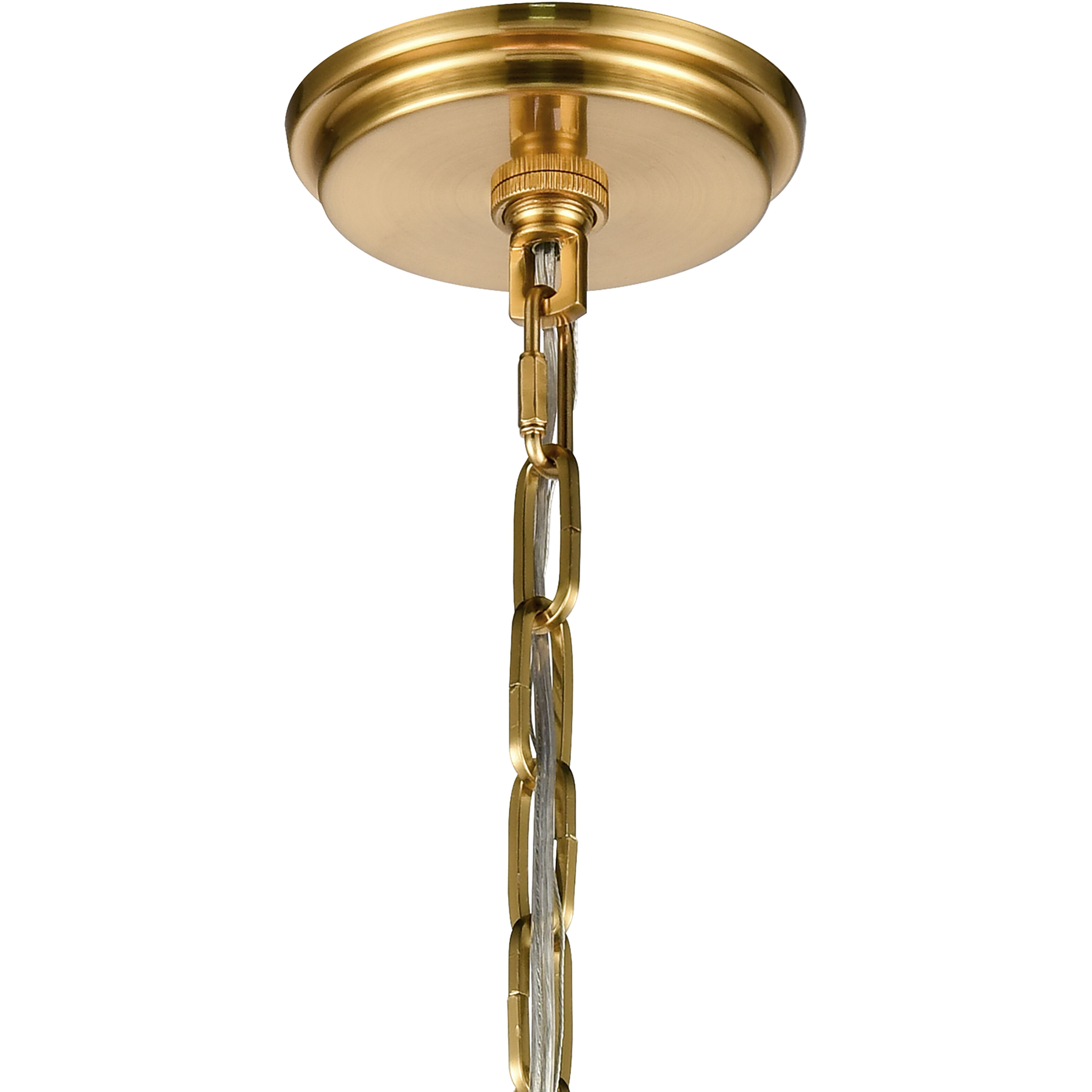Marin 1 Light 10.5 inch Satin Brass with White Pendant Ceiling Light