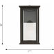 Audley LED 15 inch Textured Black Outdoor Wall Lantern in Distressed Seeded Glass, Medium