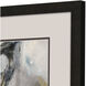 Abstract Teal and Gray and Metallic and Beige Framed Art, Propac