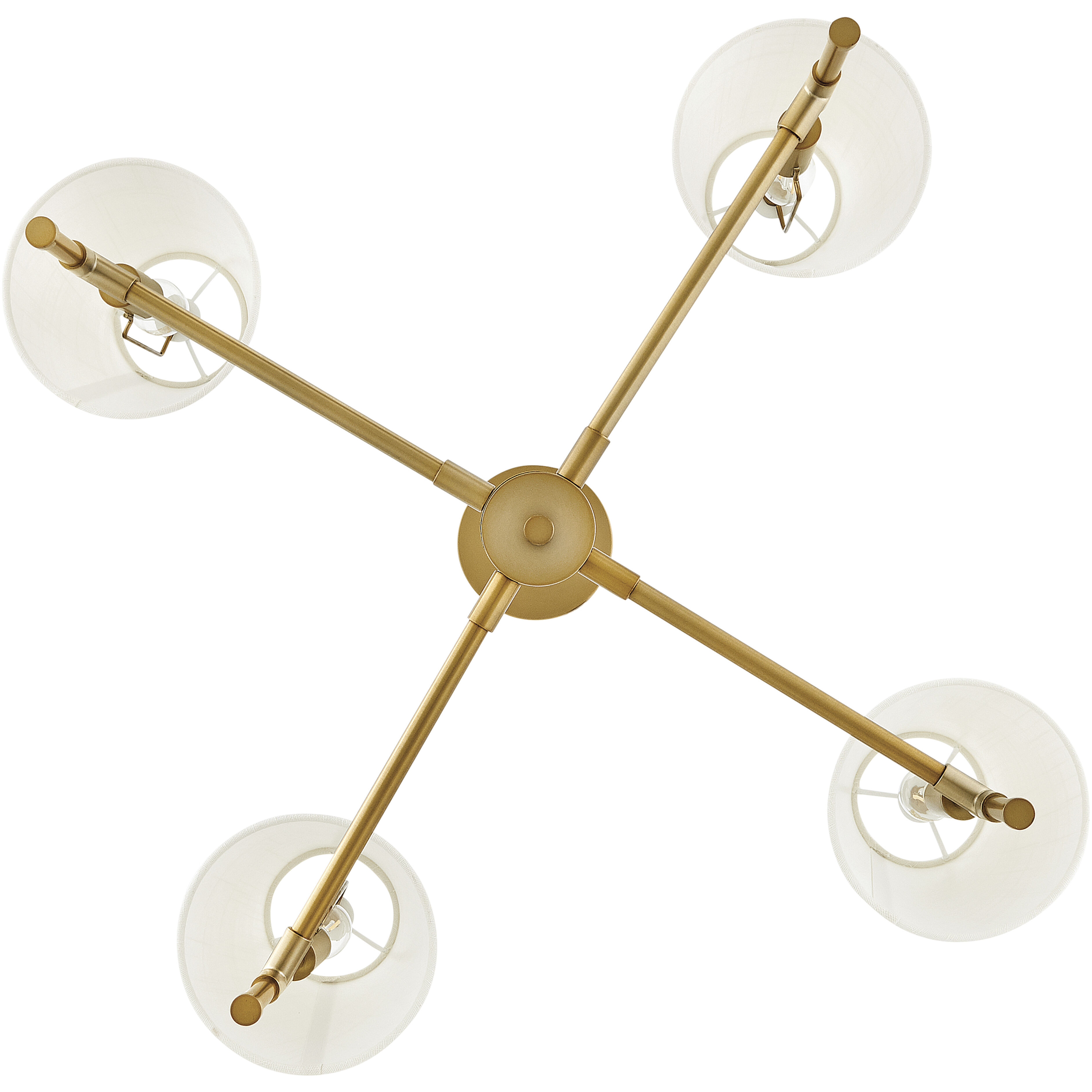 Beale 4 Light 28 inch Lacquered Brass Chandelier Ceiling Light