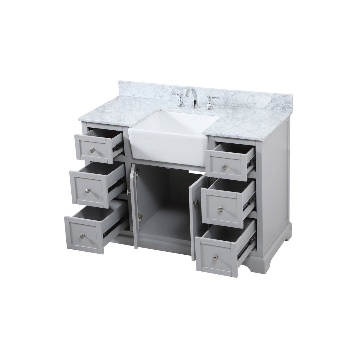 Franklin 48 X 22 X 35 inch Grey Bathroom Vanity Cabinet