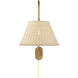 Salinas 60 watt Warm Brass Adjustable Wall Sconce Wall Light