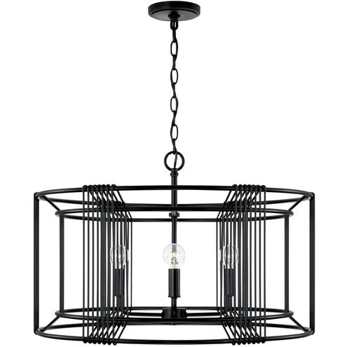 Lennon 4 Light 26 inch Matte Black Pendant Ceiling Light