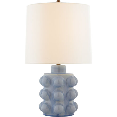 AERIN Vedra 26.75 inch 100 watt Polar Blue Crackle Table Lamp Portable Light, Medium