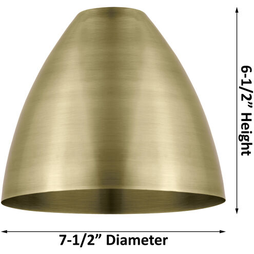 Ballston Dome 1 Light 8 inch Antique Brass Semi-Flush Mount Ceiling Light