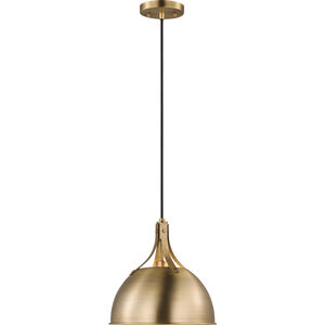 Rockland 1 Light 11.75 inch Satin Brass Pendant Ceiling Light