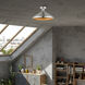 Geneva 1 Light 15 inch Brushed Nickel Semi-Flush Mount Ceiling Light