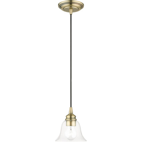 Moreland 1 Light 6 inch Antique Brass Single Pendant Ceiling Light, Single