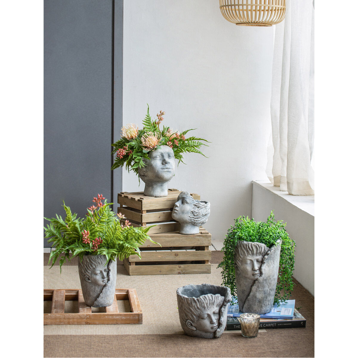 Dreaming Profile Gray Outdoor Planter