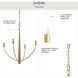 Jheni 4 Light 24 inch Brushed Gold Chandelier Ceiling Light