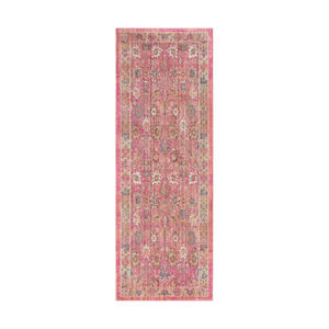 Germili 94 X 34 inch Bright Pink/Pale Pink/Bright Yellow/Dark Blue Rugs, Polyester