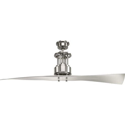 Spades 56 inch Brushed Nickel with Silver Blades Ceiling Fan