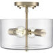 Verlana 2 Light 11 inch Modern Gold Indoor Semi-Flush Ceiling Light