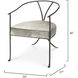 Kai Grey Hide & Black Hand Forged Iron Chair