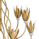 Wildwood 8 Light 30 inch Aged Gold Leaf/Clear Chandelier Ceiling Light