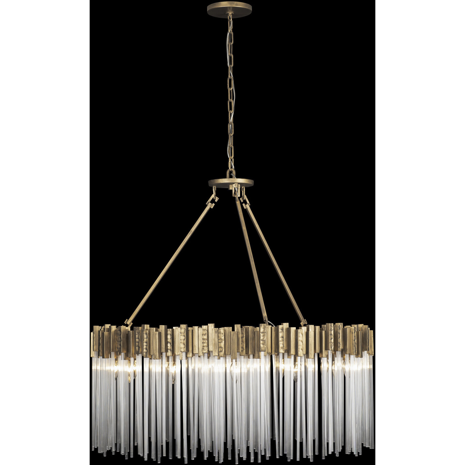 Matrix 12 Light 40 inch Havana Gold Chandelier Ceiling Light