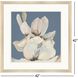 Magnolia on Blue Blue and Brown and Gray and White Framed Art