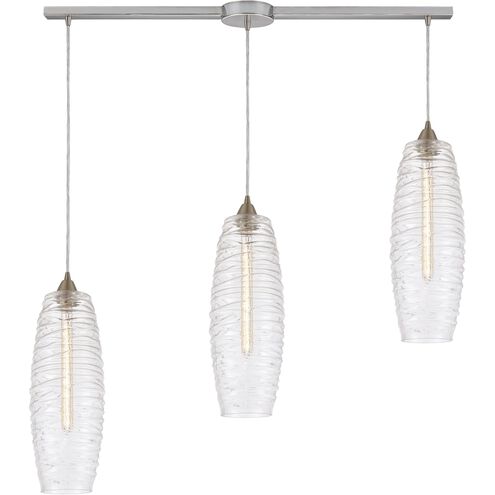 Liz 3 Light 36 inch Satin Nickel Multi Pendant Ceiling Light