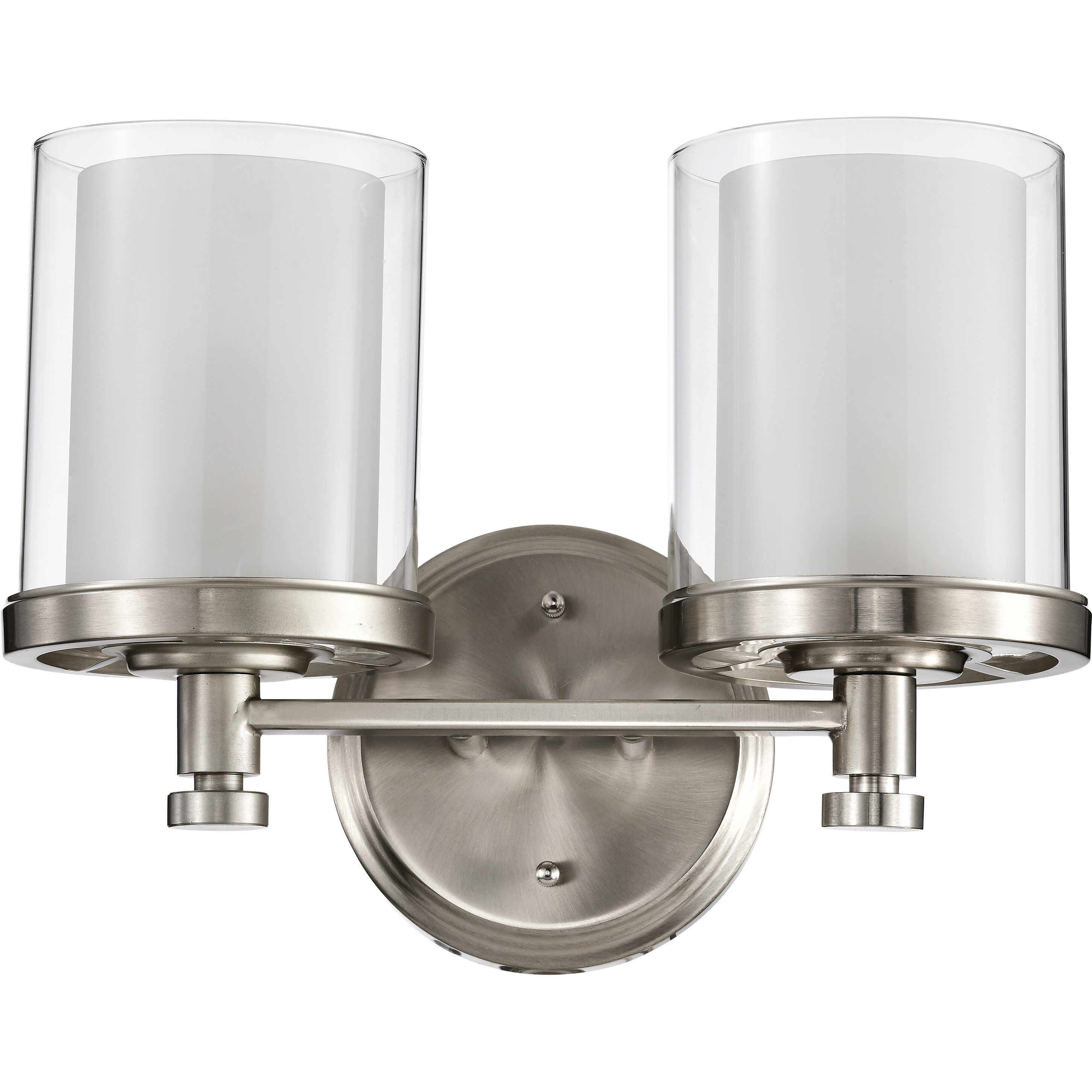 Decker 2 Light 14 inch Brushed Nickel Vanity Light Wall Light