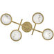 Cava LED 30 inch Lacquered Brass Foyer Light Ceiling Light, Sconce/Flush Mount