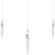 Beyond Kindjal LED 5.5 inch Polished Nickel Multi-Light Pendant Ceiling Light, Linear Canopy