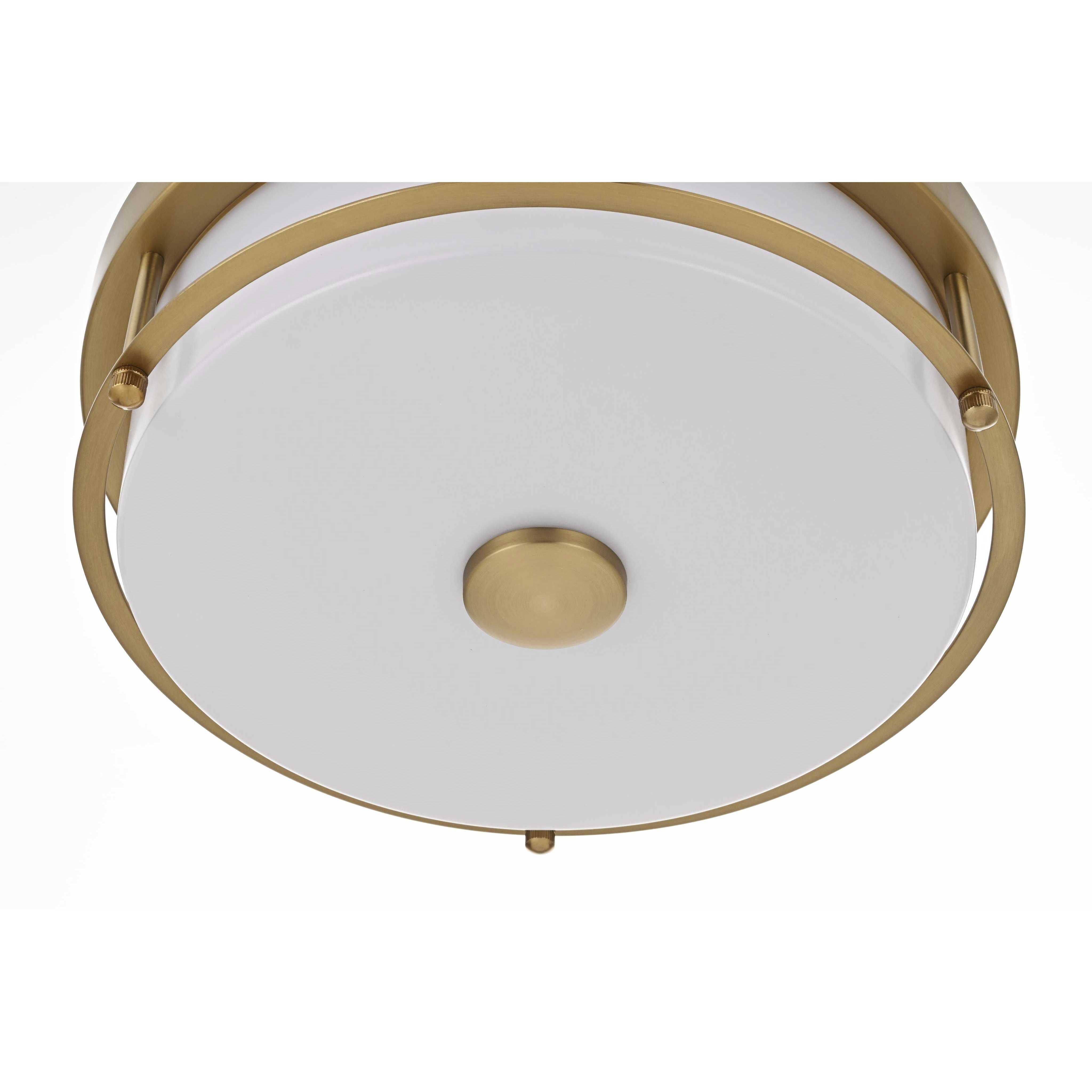 Kolson 1 Light 12 inch Satin Gold Flush Mount Ceiling Light