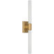 Chapman & Myers Hawthorne LED 2.5 inch Antique-Burnished Brass Double Bath Light Wall Light